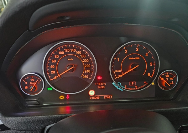 BMW Seria 3 cena 47900 przebieg: 215000, rok produkcji 2014 z Parczew małe 232